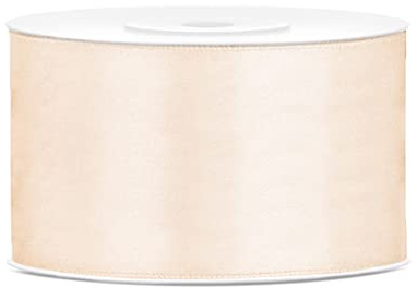 Satinband Creme 50mm x 25m – Breites Schleifenband