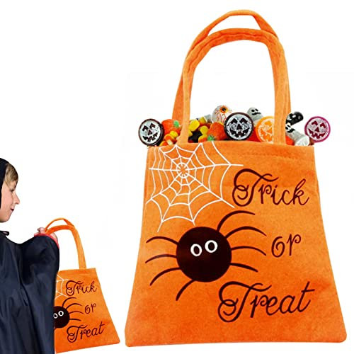Bolsa de dulces de Halloween Bolsa de truco o trato de Halloween Canasta de dulces de calabaza Bolsa de truco o trato Niños Bolsa de almacenamiento para niños Bolsa de favores de fiesta Bolsa de regal