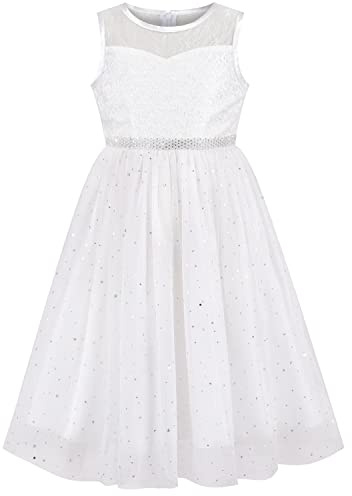 Mädchen Kleid Blume Spitze Top Burgunder Farbverlauf Rock Ärmellos Gr. 110-158
