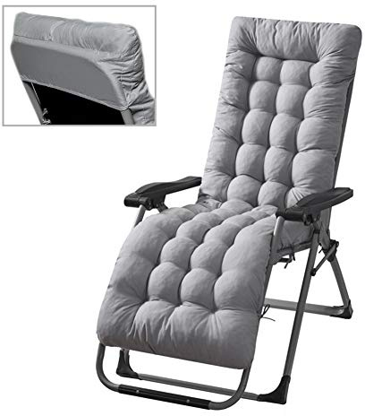 Atyhao Sonnenliege-Kissen, Dicke Ersatz-Garten-Sonnenliege-Kissen, Nur Lounge-Kissen-Auflage für Outdoor-Garten-Liege-Chaiselongue (Grau)