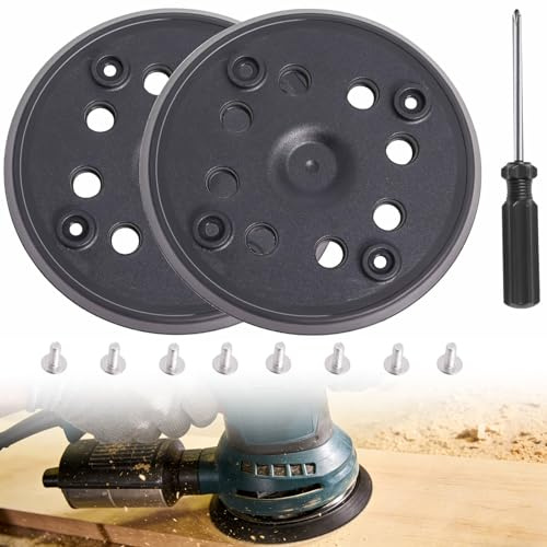 Platorello Abrasivo 125mm con Hook e Loop Compatibile con Bosch PEX 270 A/PEX 270 AE Levigatrice Eccentrica con Cacciavite da Poweka (2 Pezzi)