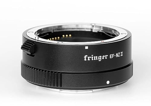 Fringer EF-NZ II Objektivadapter Autofokus Ring Eingebaute elektronische Blende Kompatibel mit Canon EOS EF Objektiv auf Kompatibel mit Nikon Z Mount Kamera ZFC Bajonett Zf Z9 Z8 Z7II Z6 Z50 Z7 Z6II