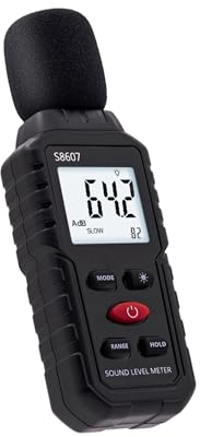 Tolesum Dezibel Messgerät, Digitaler Schallpegelmessgerät 30 dB bis 130 dB mit LCD-Display, Lärmmessgerät für Büro, Baustelle, Fabrik