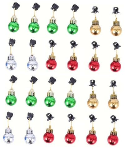 OUNONA STK weihnachtliche Bartclipkugeln weihnachtsdeko reminescence hochzeitsdeco hochzeitsdeko die Ferienzeit grüner Bartclip Weihnachts-Bart-Clip-Ornament Weihnachtsanhänger