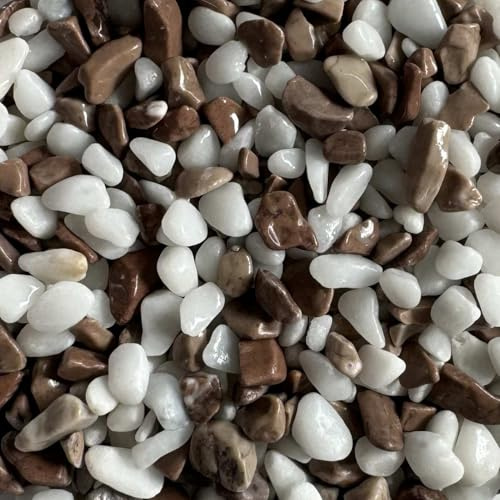 Steinteppich Epoxidharz Set Innen & Außen (ca. 56kg / 4-5m²) | 16 Farben | 50kg 2-4mm Marmorkies + 6L, 2K Epoxidharz Bindemittel | Für Balkon, Terrasse, Treppen, Garage