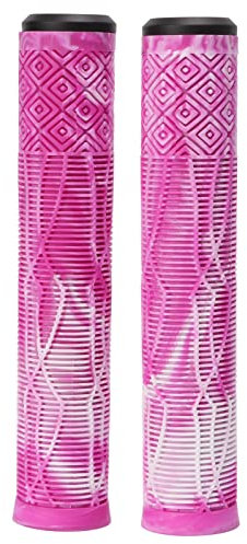 Bike Handlebar Grips, 2Pcs Non-Slip Soft Rubber Bikes Handlebar Cover Handle Grips Replacement Repair Parts for Road Mountain Bikes Scooters (Pink)