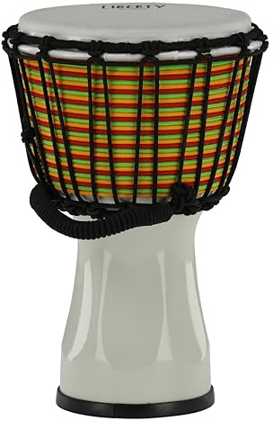 GEWA Liberty Djembé Système d'accord: par corde - Diamètre : 7 (17,8 cm) - Hauteur : 12,5 (31,5 cm) - Nombre de cordes : 14 - Couleur : Blanc