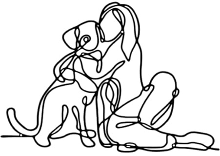 Draht Hund Wand Deko 45 X 31 Cm Hund Metall Wanddekoration Woman Kunst Wanddekoration Metallwandkunst Woman Und Hund Minimalistische Abstrakte Hunde-Wandkunst Für Frauen