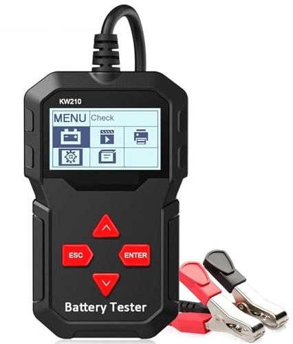 KONNWEI KW210 Car Battery Tester, 12V Battery Load Tester, 100-2000CCA, Car Alternator Detection, Battery Health Analyzer, Charging Start System Tester for Cars, Trucks, SUVs, Boats and Motorcycles
