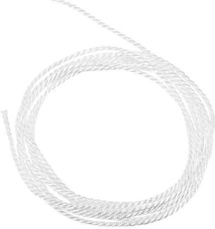 QUARKZMAN 11 Iarde Cordoncino Ritorto 1.5mm Treccia a 3 Fili Spago Bianco | Lucido, per Lavoretti Sacchetti Regalo Tende Decorazioni Natalizie, 10m