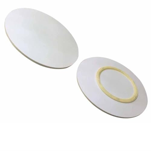 Decmiroor Grand Plateau de Service Tournant, Table Tournante en Bois Ronde, 360° Rotation Assiette de Service, Facile à Partager, pour Table À Manger Cuisine(White,50CM)
