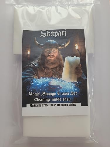 Skapari Magic Sponge Eraser Professional Deep Cleaning Full Set+50 Sponges. 1 Sponge,1 Heavy Duty sponge,1 cloths,1 face mask. Plus 50 extra Malamine Cleaning Sponges.