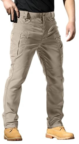 Pantalón de trabajo 2025 para hombre, pantalones de trabajo elásticos Ripstop para hombre, pantalones cargo Flex resistentes al agua, pantalones ligeros EDC para operador de utilidad deportiva para