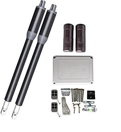 15. 0KG. Universale for Garage casa portello scorrevole Automation System DC 24V / DC12V Altalena apri del cancello di oscillazione,Modalità di potenza flessibili(Silver)