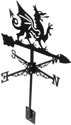 TOYANDONA Ornement de Jardin Forgé Girouette Décorative Rétro Forme de Dragon Indicateur de Direction Vent pour Extérieur Outil Pratique pour Terrasse et Cour