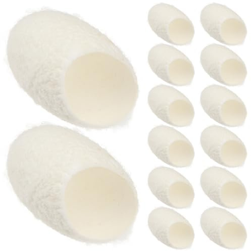 Seidenraupenball zum Gesichtspeeling, 100 Stück, Seide, Weiß | Reinigung für Hautpflege Routine, Mitesser Entfernen, Natürliches Bio in Kompakter Packung