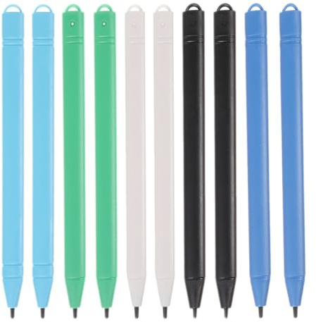 BESPORTBLE 10pcs Fine Tip Stylus Pen for LCD Writing Tablet, Touch Screen Tablet Pencil Set with Comfortable Grip, Multi-Color Drawing and Note Taking Pens for Digital Writing and Drawing