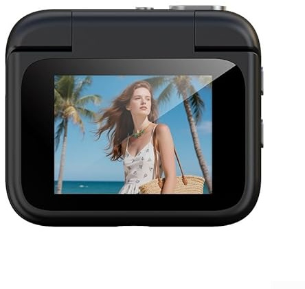 Getdoublerich 4K For Mini Body Camera, HD Y360 Action Camera With Flip Screen & Chest Mount, Image Stabilization, Flip-screen 360-degree Panoramic Cameras(Black 32G)