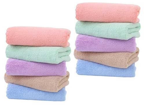 INOOMP Lot de 10 Couvertures en Polaire Douce 30x30 Cm pour Petits Animaux – Tapis et Serviettes Multifonctions pour Hamsters et Cochons D’Inde, Literie Lavable et Confortable pour Cage,