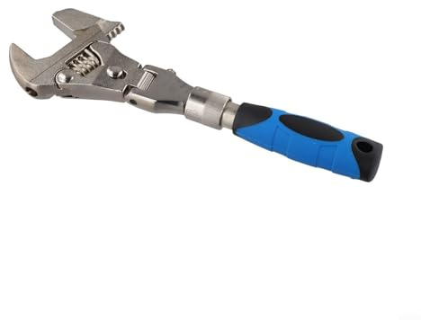 Chiave inglese retrattile regolabile 5 in 1 con testa girevole pieghevole a 180°, chiave telescopica a cricchetto per impianti idraulici, HVAC e lavori elettrici, 25,4 cm (25 pezzi)