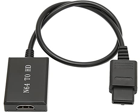 Sxhlseller Convertidor N64 a 720P/1080P, Cable Adaptador AV Plug & Play para 64 a HDTV, Soporta PAL/NTSC