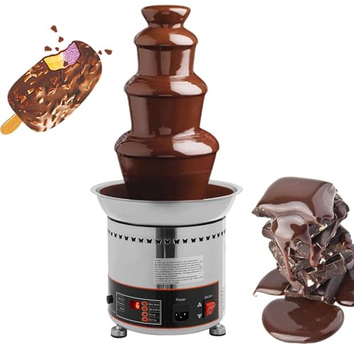Fontana di cioccolato professionale a 4/5/6 livelli, scaldavivande elettrico a temperatura regolabile for cioccolato, caramello, salsa barbecue, for buffet di nozze, catering, eventi di feste(4tiers)