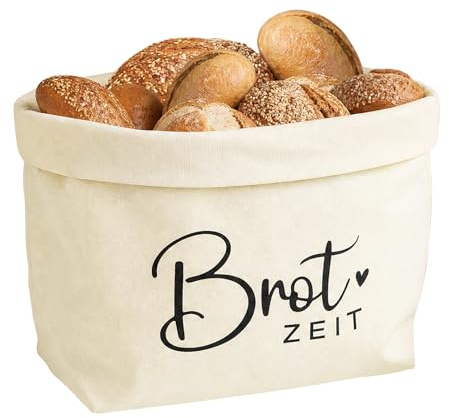 Simsky Brotkorb Stoff Modern – Einweihungsgeschenk Wohnung und Haus, Brotkörbchen Leinen als Brot und Salz Geschenk zum Einzug, Brötchenkorb Brotbeutel Geschenkkorb für neue Wohnung