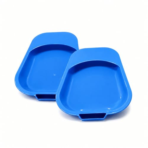 Bed Pan for Elderly Disabled Bedridden Patients, Portable Commode Toilet Pan with Handle, Heavy Duty PP Spill Resistant Unisex Bedpan Urinal for Adults, Home Hospital Care Use (32cm Pack of 2)