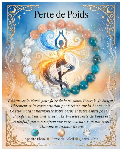 Bivei Bracelet Perte de Poids Pierre Naturelle Pour Femme et Homme