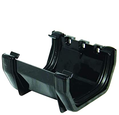 FLOPLAST 114mm Square Union Gutter Bracket - Black - Pack of 2