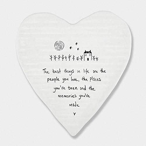 East of India Heart Coaster - Best Things Are People You Love
