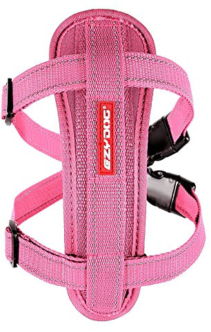 EzyDog Adjustable Chest Plate Harness - Small, Medium, XL, & Large Dogs - Step-In, No Pull, Comfort Soft-Touch, Reflective, Durable - For Active Pets