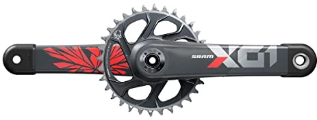 Sram MTB-Kurbelgarnitur X01 Eagle 170 mm / 175 mm, Boost, 32 Zähne, 12-Fach, Dub, Schwarz/Silber
