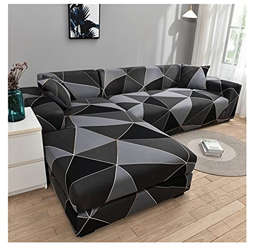 uyeoco Copridivano Elasticizzato Fodera per Divano con Penisola Destra/Sinistra per 1/2/3/4 Posti Copertura Divano, Sofa Mobili Protettore Copertura (Color : F, Size : 4 posti (235-300cm))