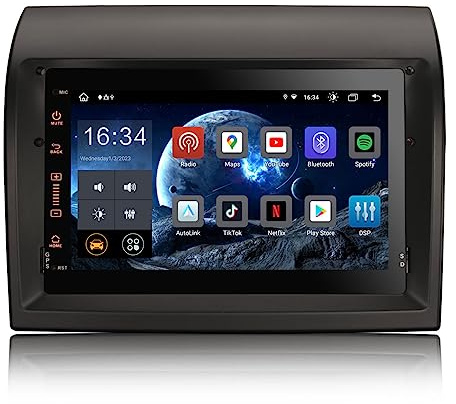 Erisin 7 Inch 8-Core 4GB+64GB Android 14 Car Stereo with Sat Nav For FIAT DUCATO CITROEN JUMPER PEUGEOT BOXER Support CarPlay Android Auto DSP DAB+ Bluetooth GPS WIFI OBD2 DVR TPMS SWC USB Head Unit