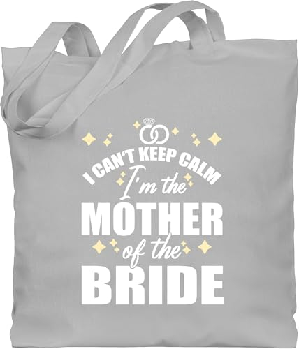 Baumwolltasche - JGA Junggesellenabschied Frauen - Mother of the Bride - weiß - Unisize - Hellgrau - beutel braut bachelorette party brautmutter jutebeutel tasche jungesselnabschied stoffbeutel