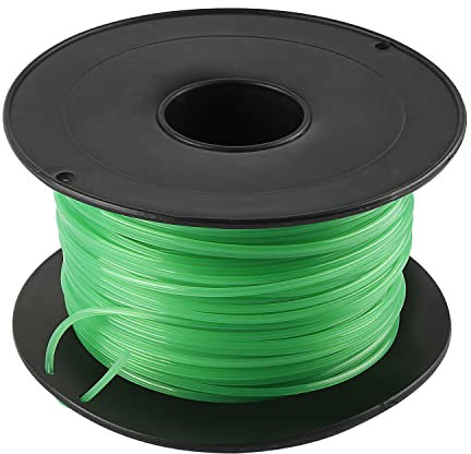 OMECO Mähfaden Trimmerfäden 3 mm Rasentrimmer Ersatzfaden Trimmer Freischneider Faden für Motorsense Park Garden Rasen Gras Hexagon Form Grün Nylonfaden 100m
