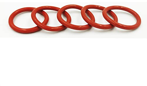 Boxonly O-Ringe aus Silikon, rund, 33 mm Außendurchmesser, 26 mm Innendurchmesser, 3,5 mm Breite, O-Ringe, Dichtungsring, Dichtung, Rot, 30 Stück