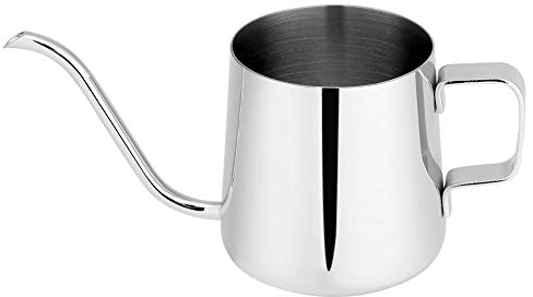 Kaffeekanne, Edelstahl-Kaffeetropfkessel Mit Griff, Schwanenhalskessel Für Wasser, Kaffee, Tee, Schönes Geschenk Für Kaffeeliebhaber(250ml-Silber)