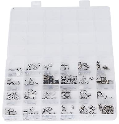 240-teiliges 24-Typ-Micro-USB-Buchsen-Stecker-Set, Klinkenbuchsen-Stecker-Set, Löt-Reparatur-Ersatz-Adapter-Typen, Edelstahl-Port-Sortiment für Telefon und Computer
