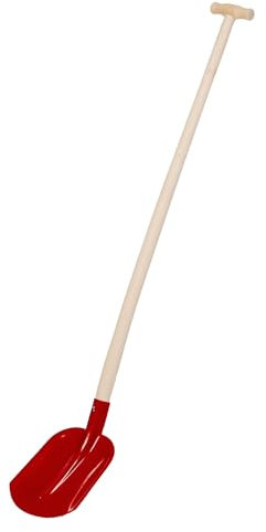 Gartenschaufel Emsländer Holländer Frankfurter Holsteiner BAU Schaufel Sandschaufel Rund Flach Spitz Schaufel Schüppe Schippe (Emsländer Schaufel rot mit Esche Stiel und T-Griff)