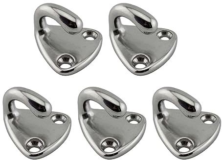 Jiqoe Pack Marine Abwehrhaken Mäntel Hüte Haken Edelstahl Schnappbefestigung Seil Bootszubehör Einfache Installation Edelstahl Haken 316-Edelstahl Karabinerhaken Marine Bootszubehör