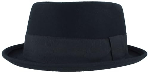 Breiter Rollbarer Filzhut, Diamond Wollhut, Größenverstellbar, wasserabweisend, knautschbar