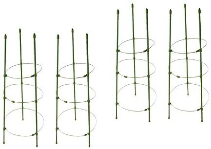 pflanzenständerHappyyami 8 Sets Pergola-Reifen, Pflanzenspalier, Blumenringe, Kletterpflanzen-Stützpfahl, Blumentopf-Spalier, Wein-Klettergerüst, Pflanzenkäfig, Kletter-Stützkäfig, Käfige, B