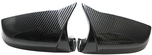YOUKEJNM Auto Spiegelkappen Für 5 6 Für 7 Serie Für E60 E61 Für F06 F07 F10 Für F11 F13 F01 Für F04 2009-2011 Seitenflügel Rückspiegel Abdeckkappe Rückspiegelgehäuse(Carbon One Pair)