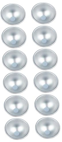 Hoement 12pcs DIY Muffin Tartlet Baking Molds Non-Stick Semicircle Cake Pudding Bakeware for Homemade Desserts Baking Tools for Beginners