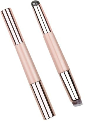 2 in 1 pennelli da trucco a doppia estremità in silicone pennello per labbra pennello correttore applicatore rossetto pennello pennello pennello polvere