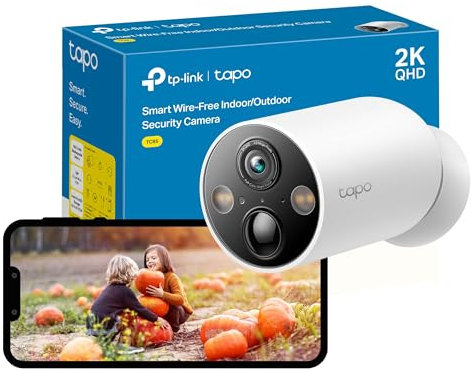 Tapo TC85 2K QHD Battery Security Camera Outdoor Wireless, 300-Day Battery Life, 150° Super-wide FOV, Colour Night Vision, Outdoor Camera No Monthly Fee, AI Detection, Two-way Talk