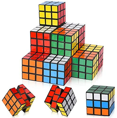 FORMIZON Mini Zauberwürfel, 16 STK Geschwindig Keitswürfel, Magic Würfel Mitgebsel Kindergeburtstag Gastgeschenke, Magic Cube Spielzeug Geschenke für Weihnachten Reisespiele (3 * 3 * 3cm)