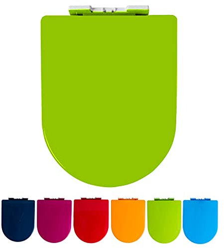 Heavy Duty Universal Slow Close Toilet Seat with Quick Release and Adjustable Device Easy Clean Removable Lid Green